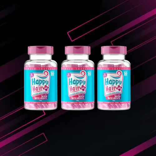 (COMBO 7 ) 3 Happy Hair Vitamina de cabelo e unha.